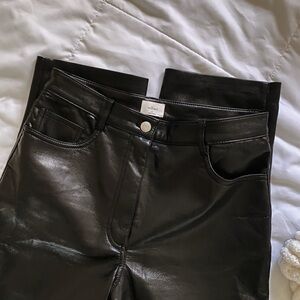 Aritzia Wilfred High-Wasted Vegan Leather Melina Pants